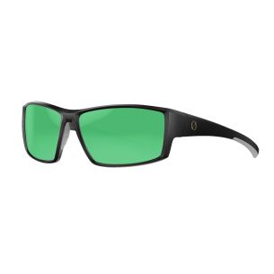 RECON Baffin Matte Black/Green Mirror Amber Polycarbonate UV Polarized Fishing Sunglasses