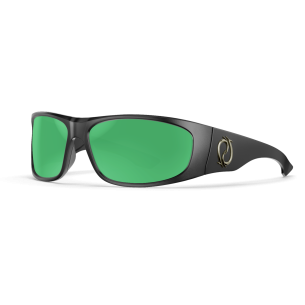 RECON Laguna  Matte Black/Green Mirror Amber Polycarbonate UV Polarized Fishing Sunglasses