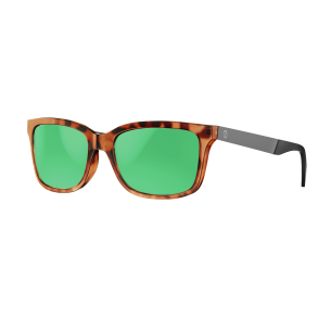 RECON Matagorda Tortoise/RECON Green Mirror Amber Polycarbonate UV Polarized Unisex Fishing Sunglasses